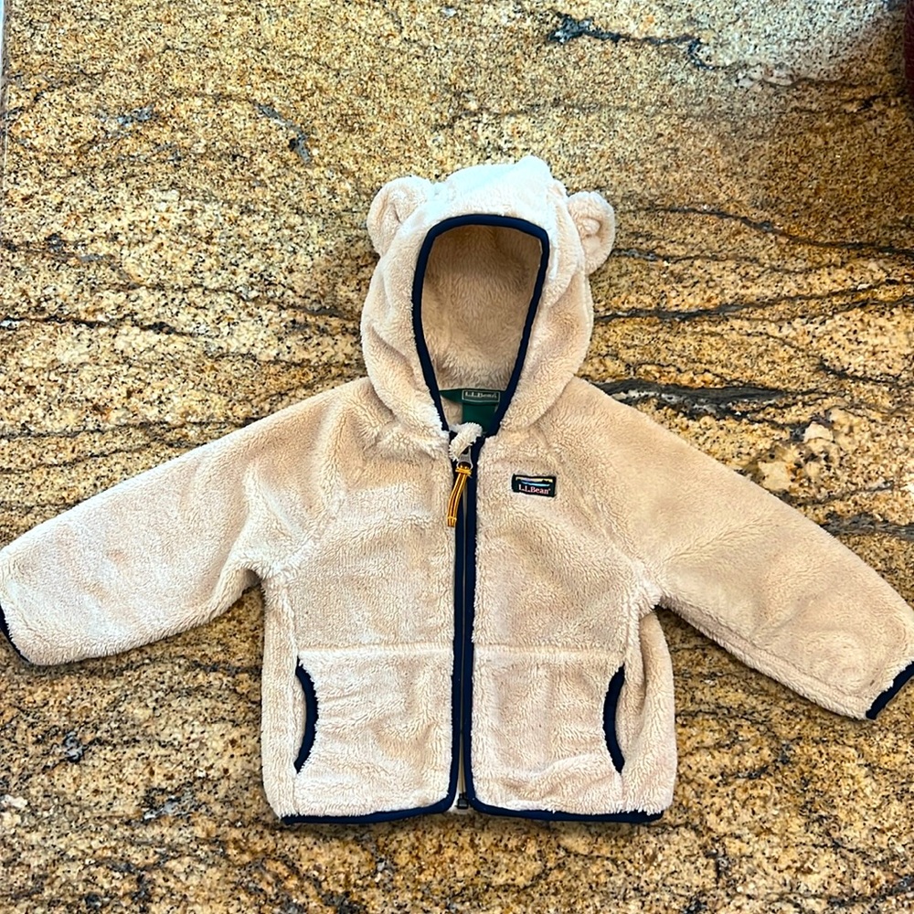 L.L.Bean Hi-Pile fleece jacket, Sz 6-12 month, color “Natural”
